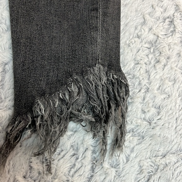 Frame Le High Skinny Grey Denim Frayed Hem Jeans 28 - Picture 6 of 10